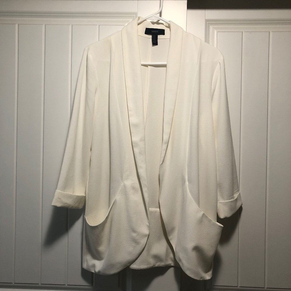 Casual Blazer Cream Color by Forever 21